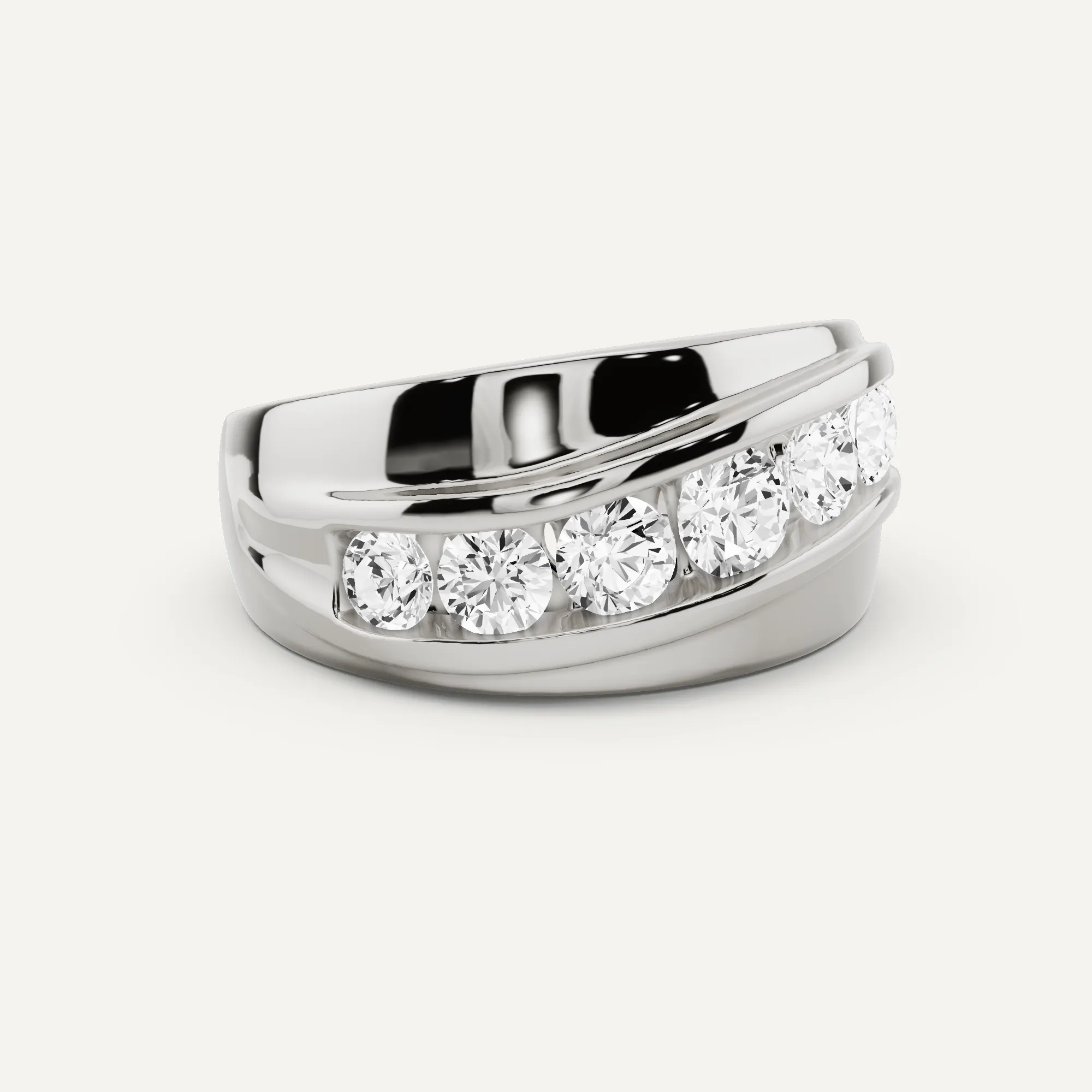 1 1/2 ctw Round Diamond Seven Stone Men's Band