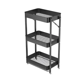 3-Tier Multifunctional Foldable Storage Trolley with Caster Wheels F15-9-1