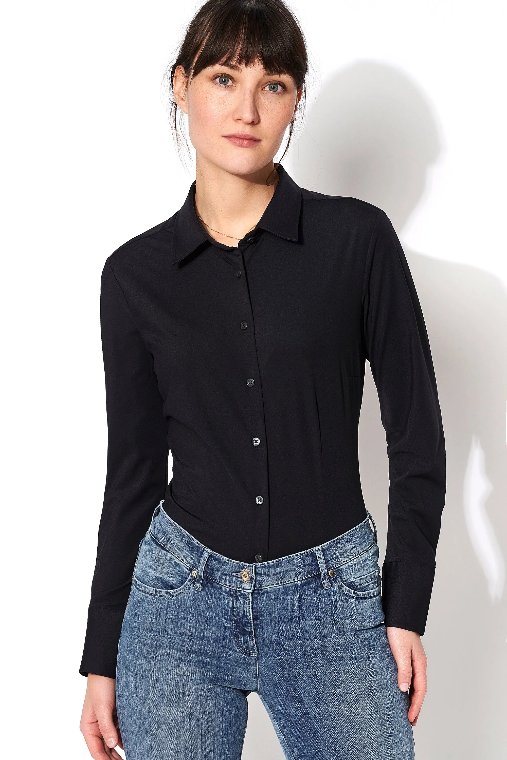 3387-91900 - Functional Bluse slim fit - schwarz