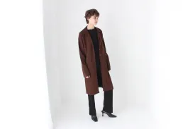 90s Chocolate Lightweight Boxy Button Up Trench Coat