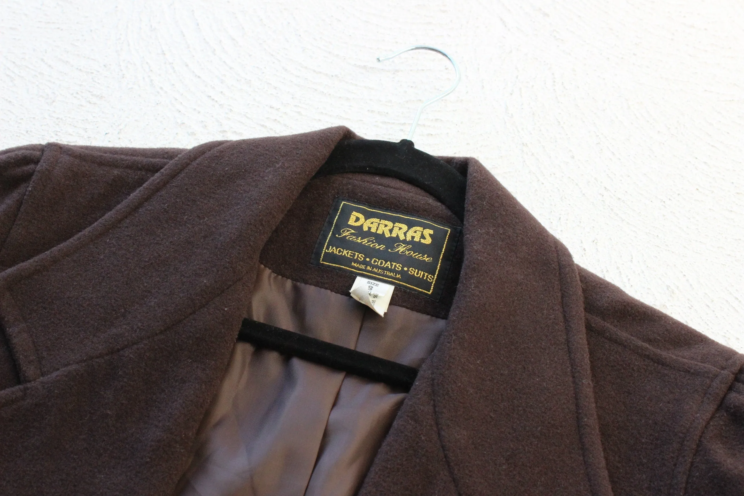 90s Chocolate Wool & Cashmere Blend Coat