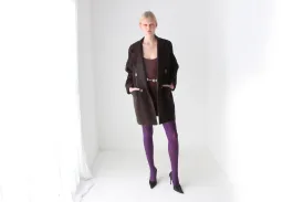 90s Chocolate Wool & Cashmere Blend Coat