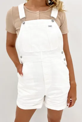 90s Dungaree Short Vintage White