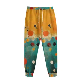 All-Over Print Men's Sweatpants With Waistband230 circle abstract print