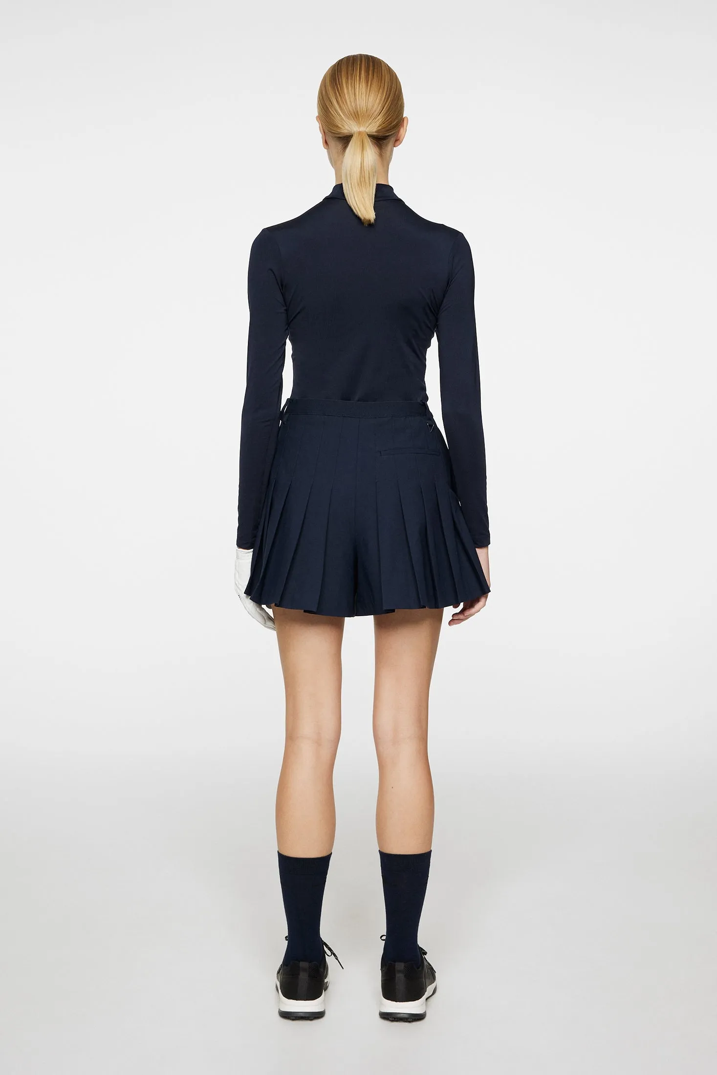 Arella Pleated Shorts / JL Navy