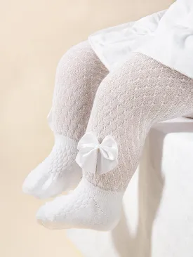 Baby Bow Decor Tights