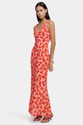 Bella Strawberry Fields Backless Maxi Dress