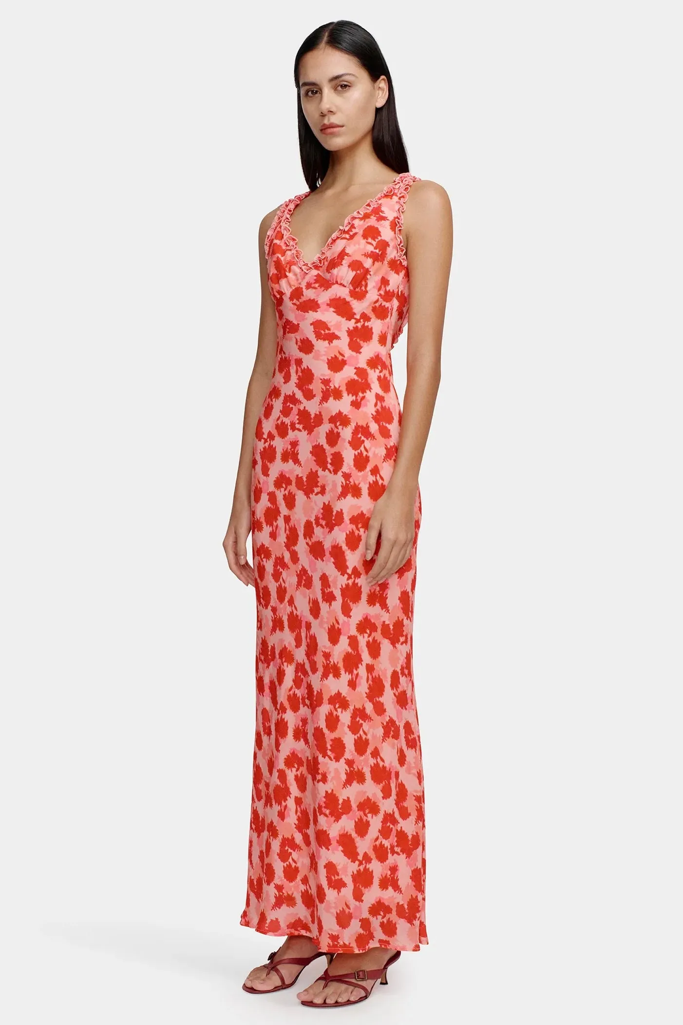 Bella Strawberry Fields Backless Maxi Dress