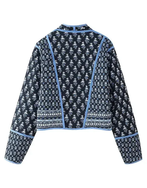 Blue Zone Planet |  Desiree's Reversible Retro Quilted Thin Jacket