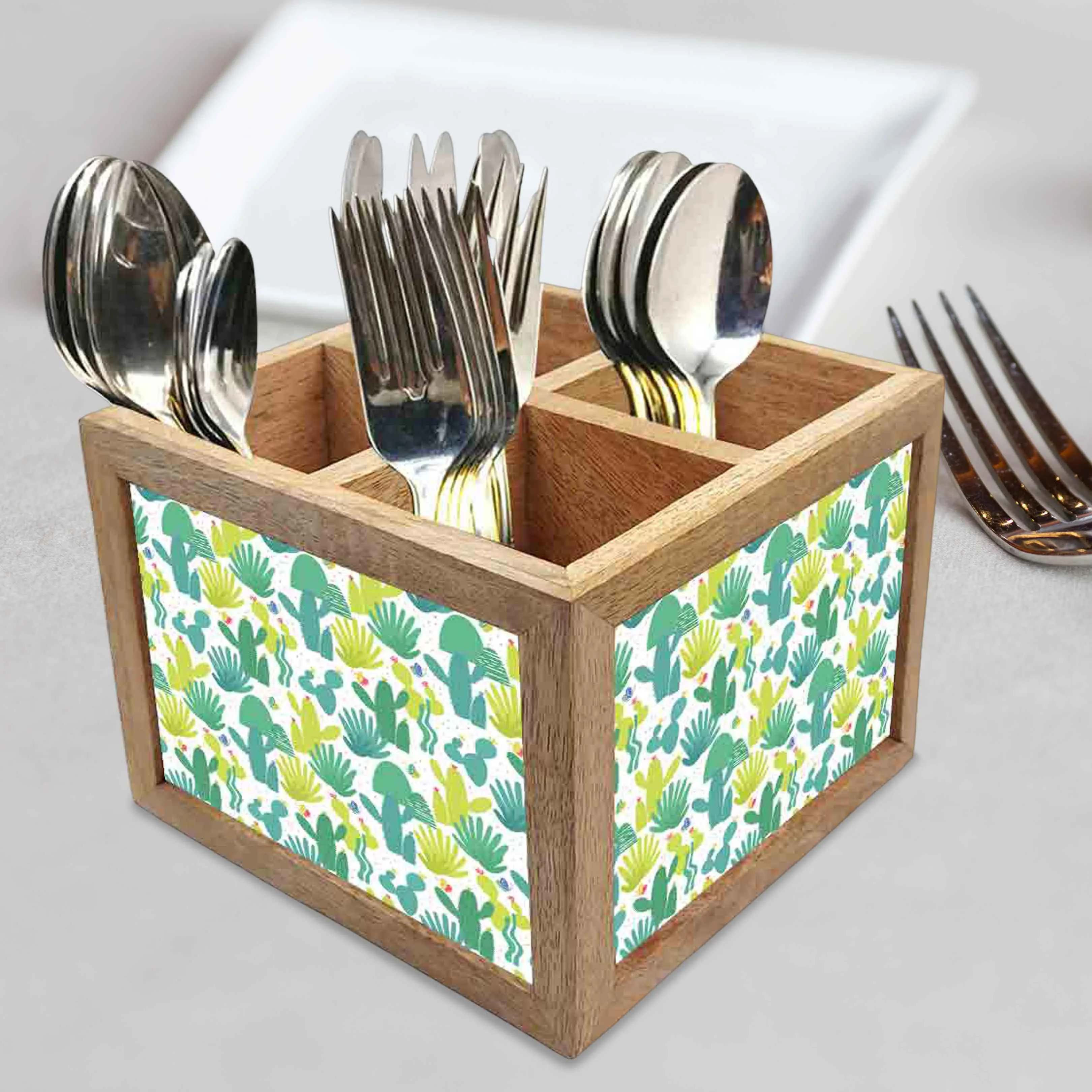 Budget Friendly Cutlery Holder -  Cactus Art