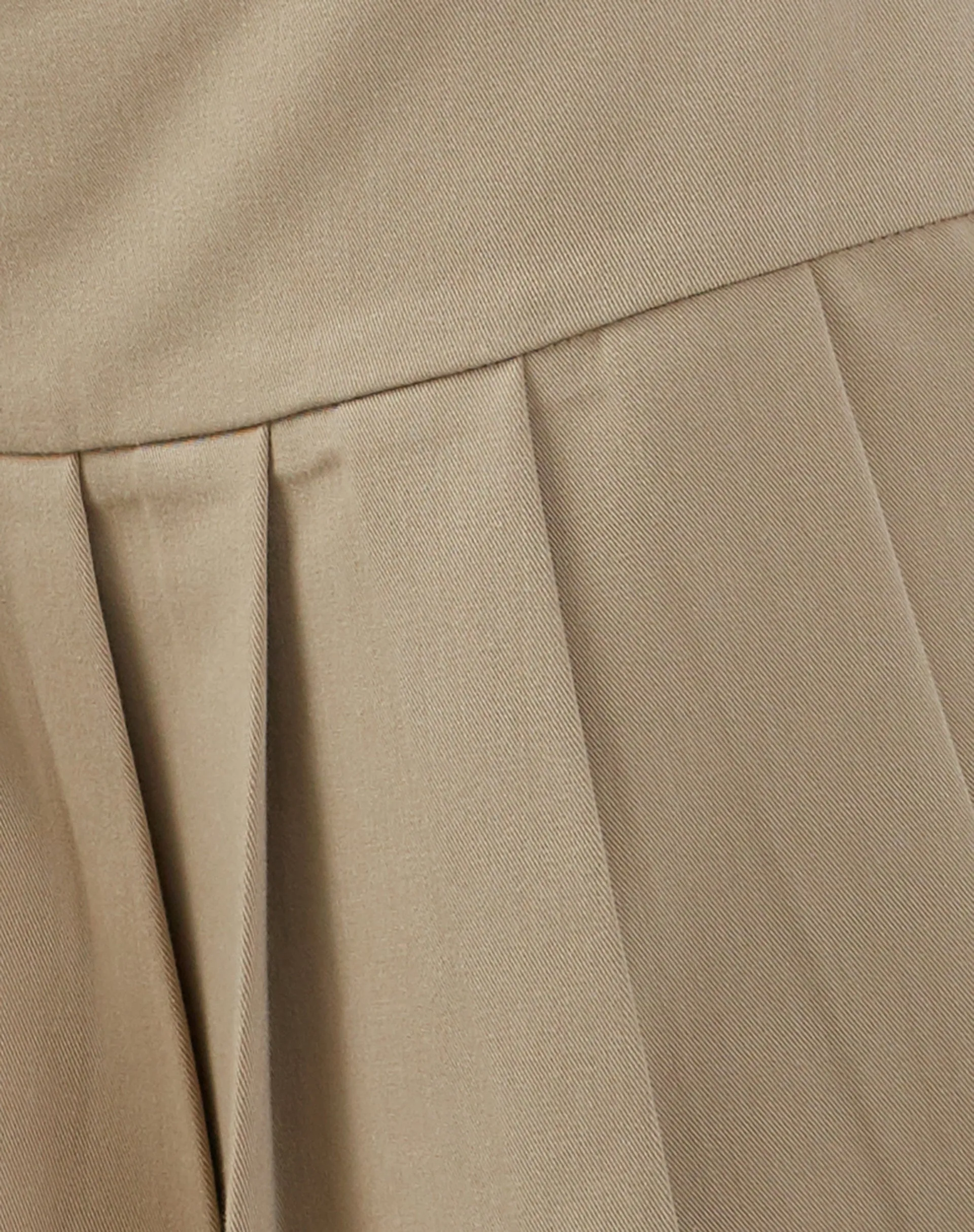 Casini Pleated Micro Skirt in Tailoring Stone Grey