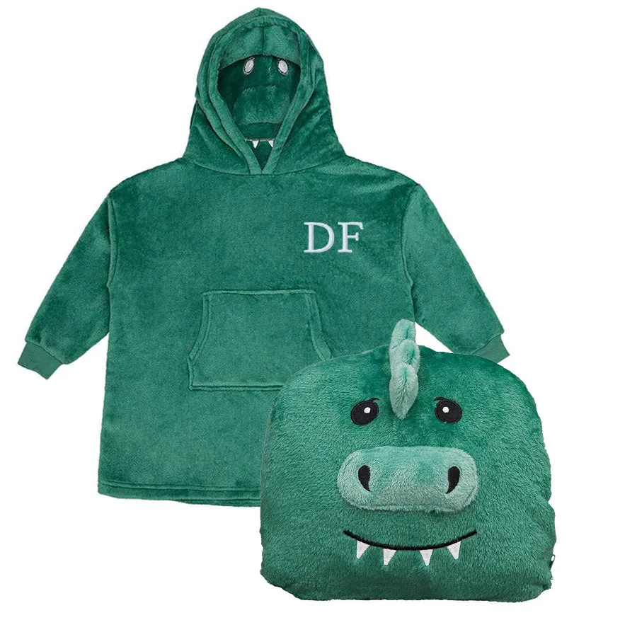 ChangeIn2 Fleece Embroidered Initial Hoodie/Soft Toy