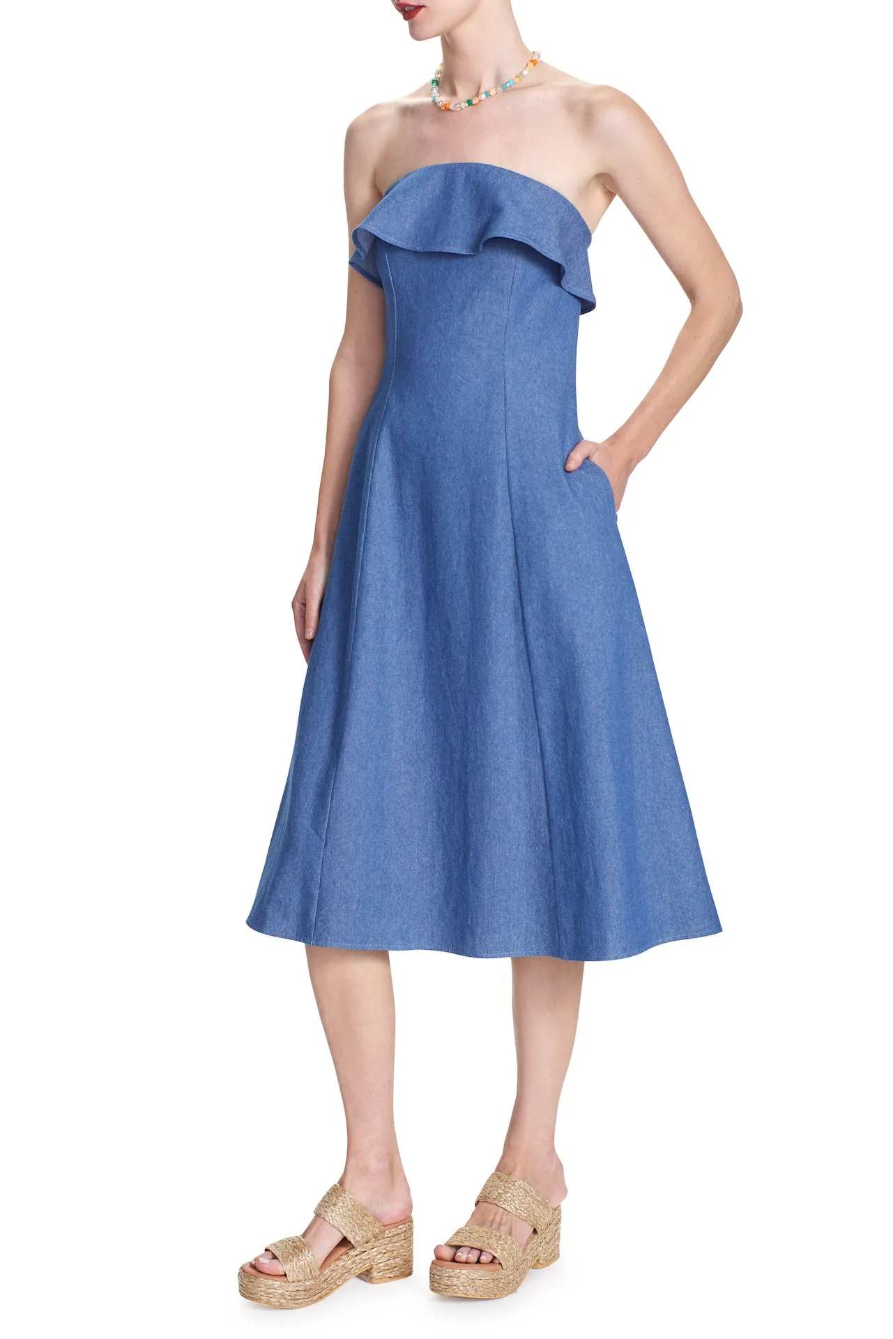 CHARLIE MIDI DRESS- DENIM