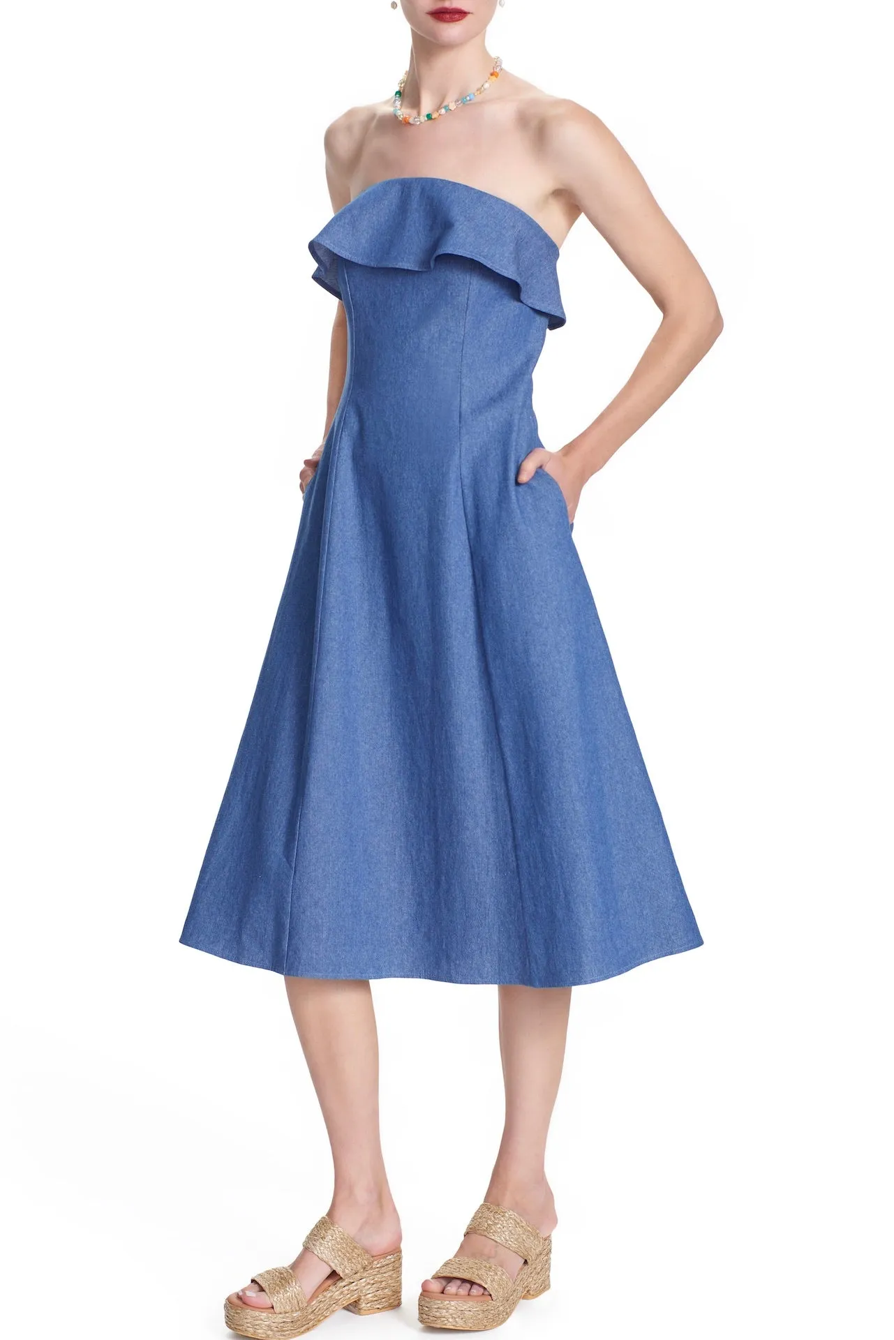 CHARLIE MIDI DRESS- DENIM