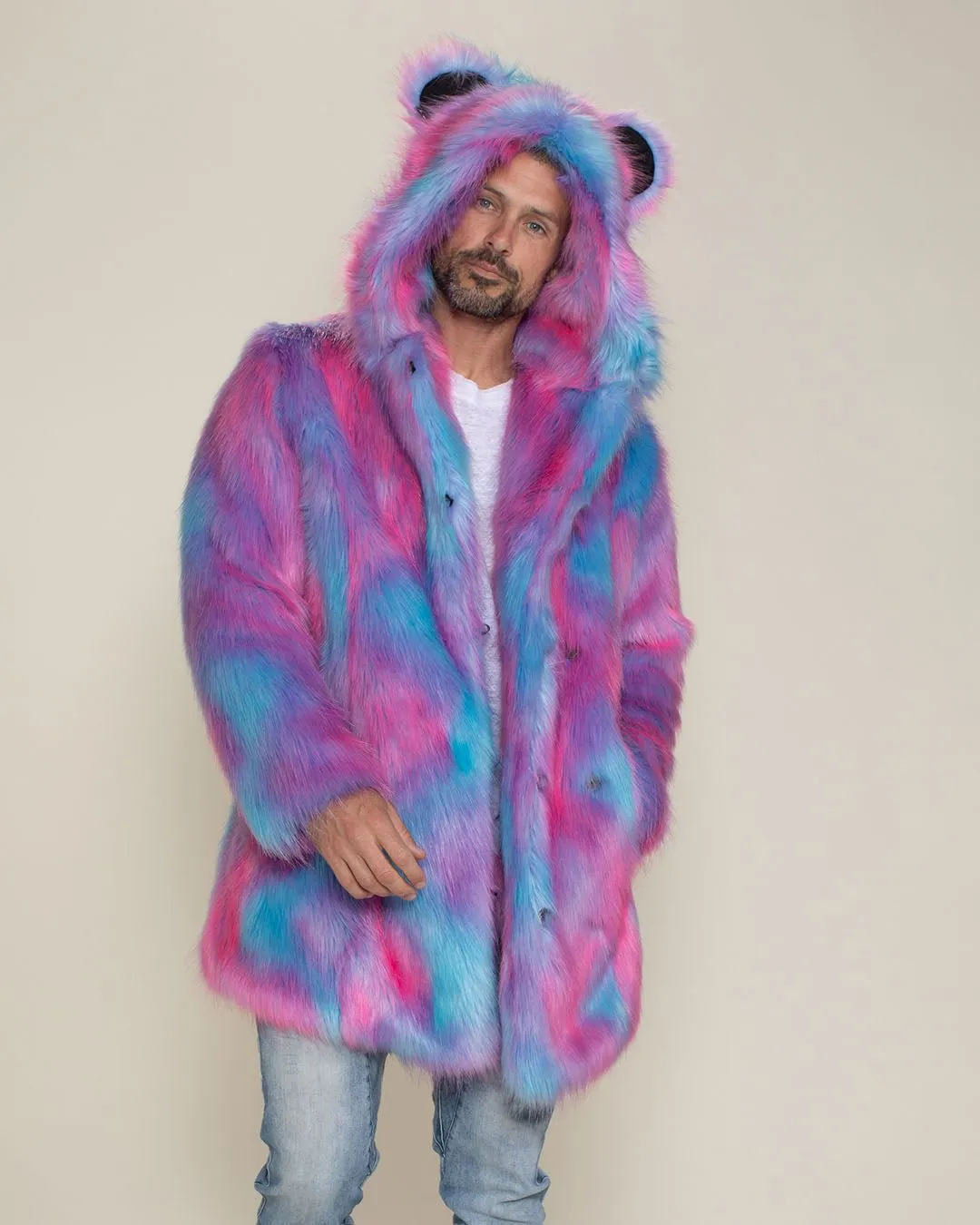 Classic Men's Faux Fur Coat | Cotton Candy Bear