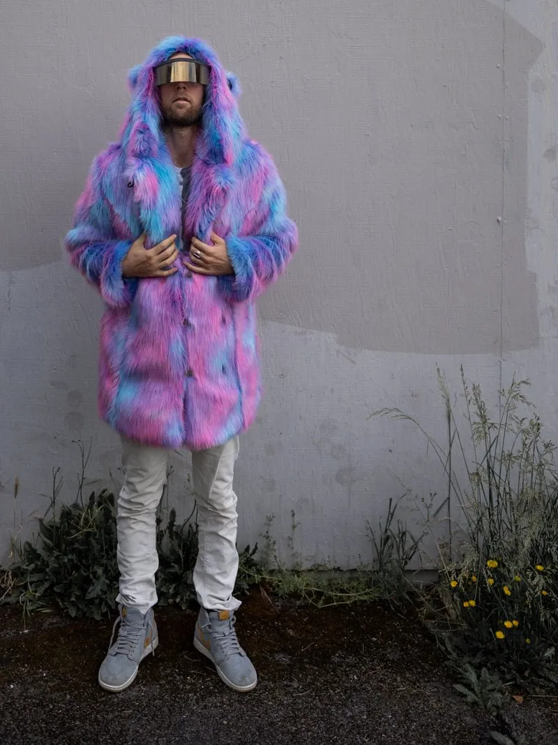 Classic Men's Faux Fur Coat | Cotton Candy Bear