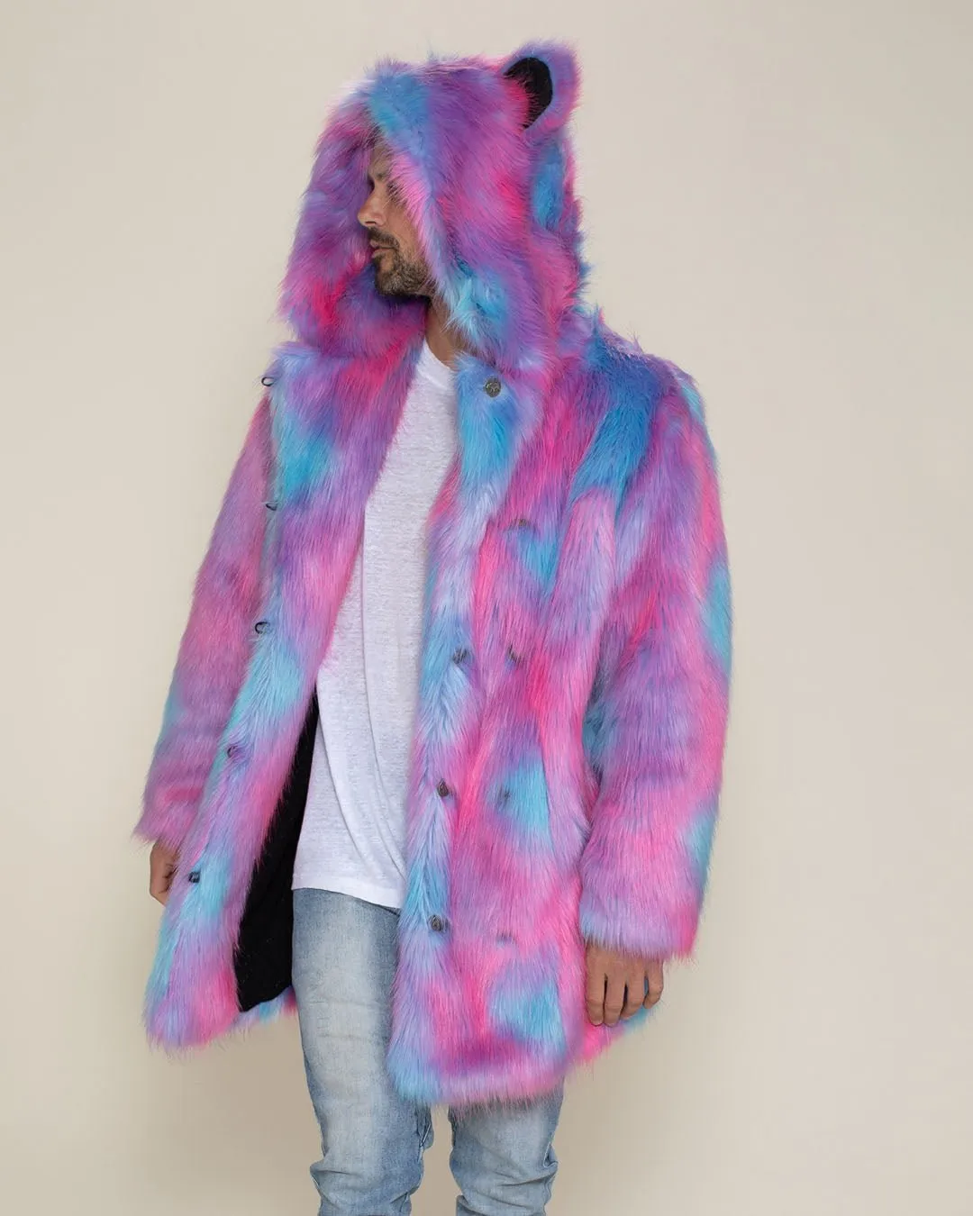 Classic Men's Faux Fur Coat | Cotton Candy Bear