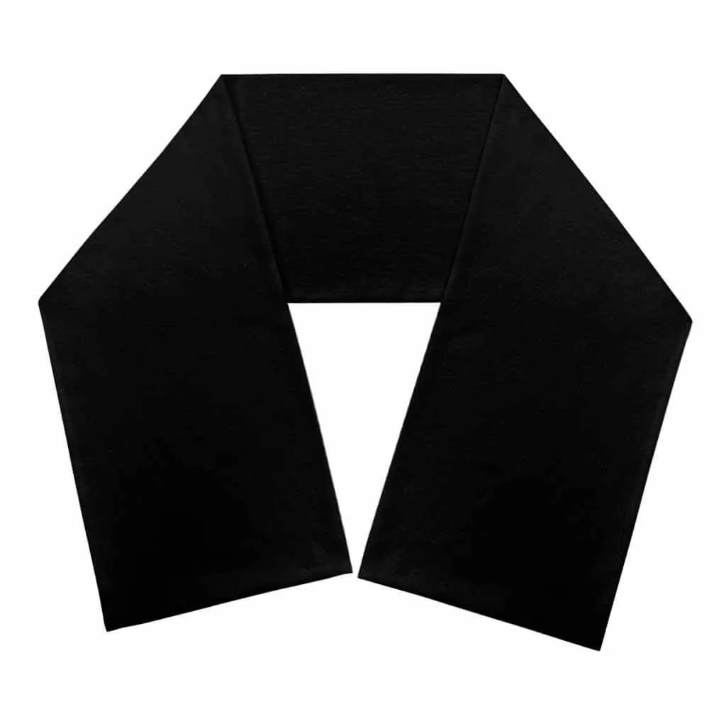 Classic Solid Black Warm Knitted Scarf