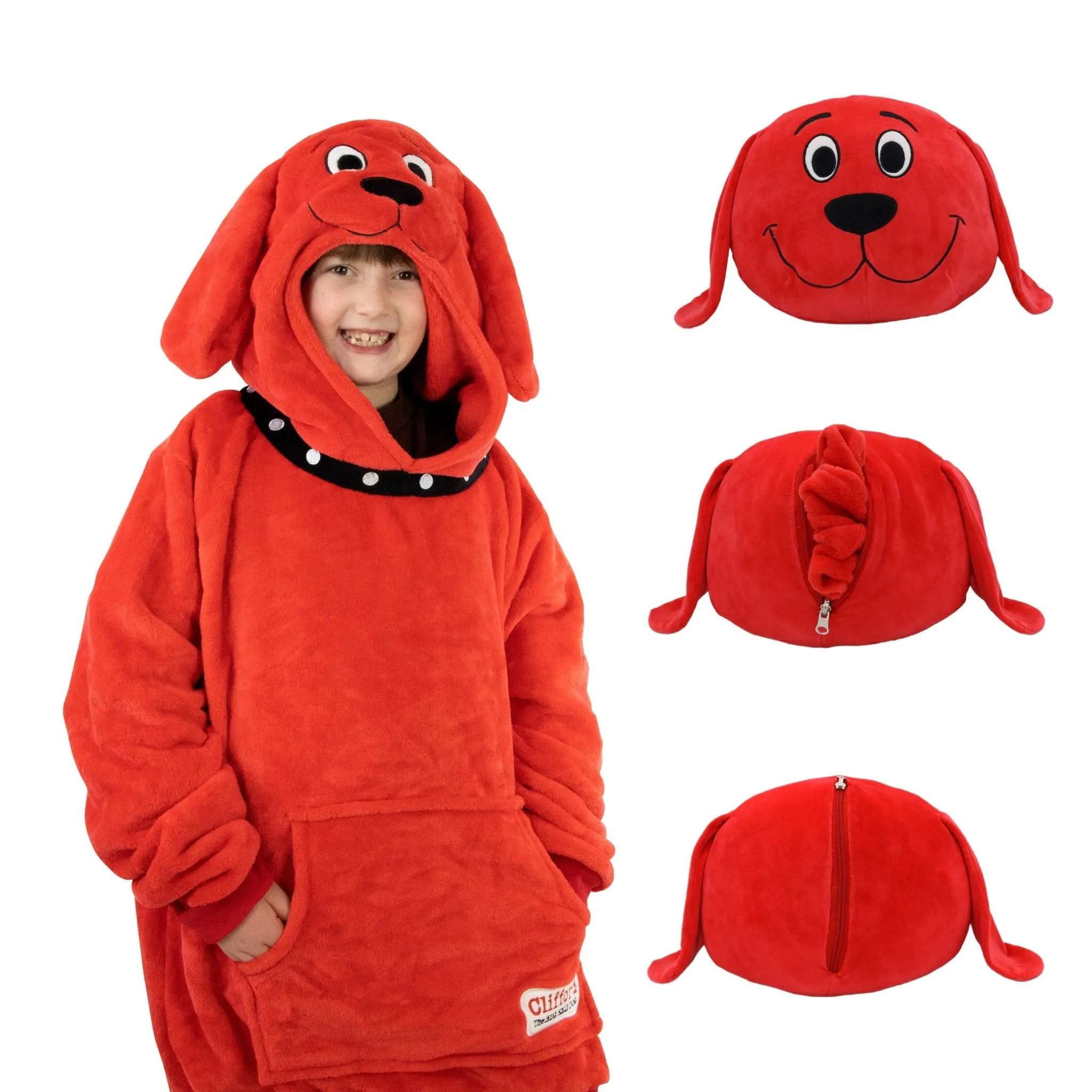 Clifford the Big Red Dog Snugible | Blanket Hoodie & Pillow