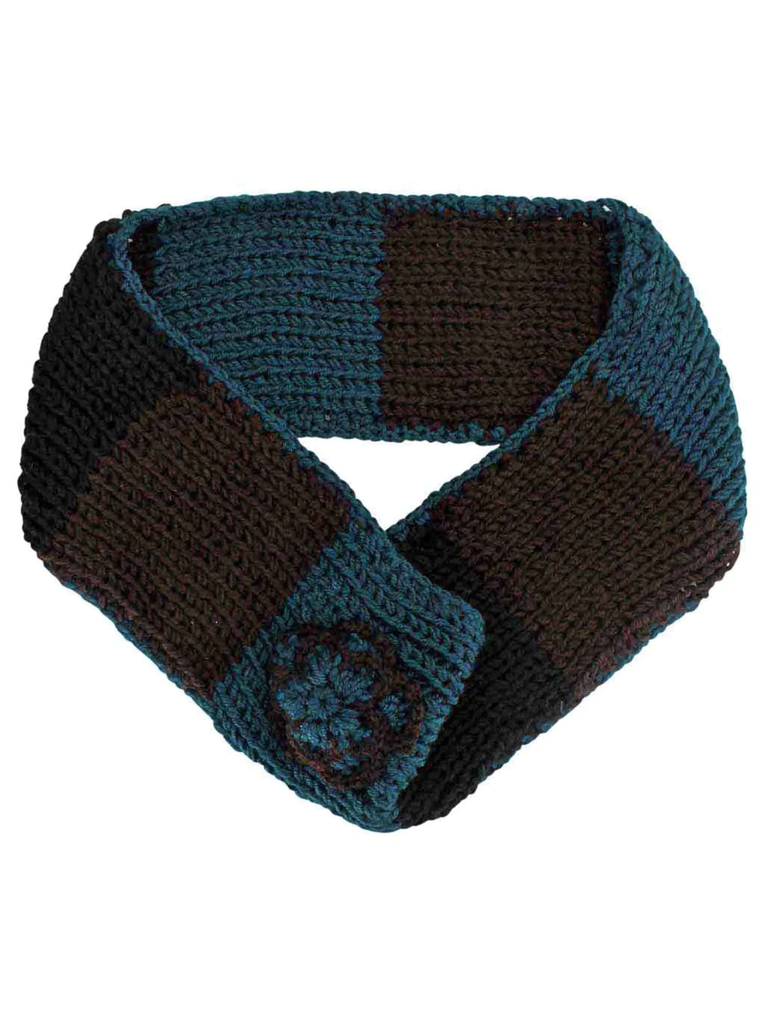 Color Block Knit Infinity Scarf