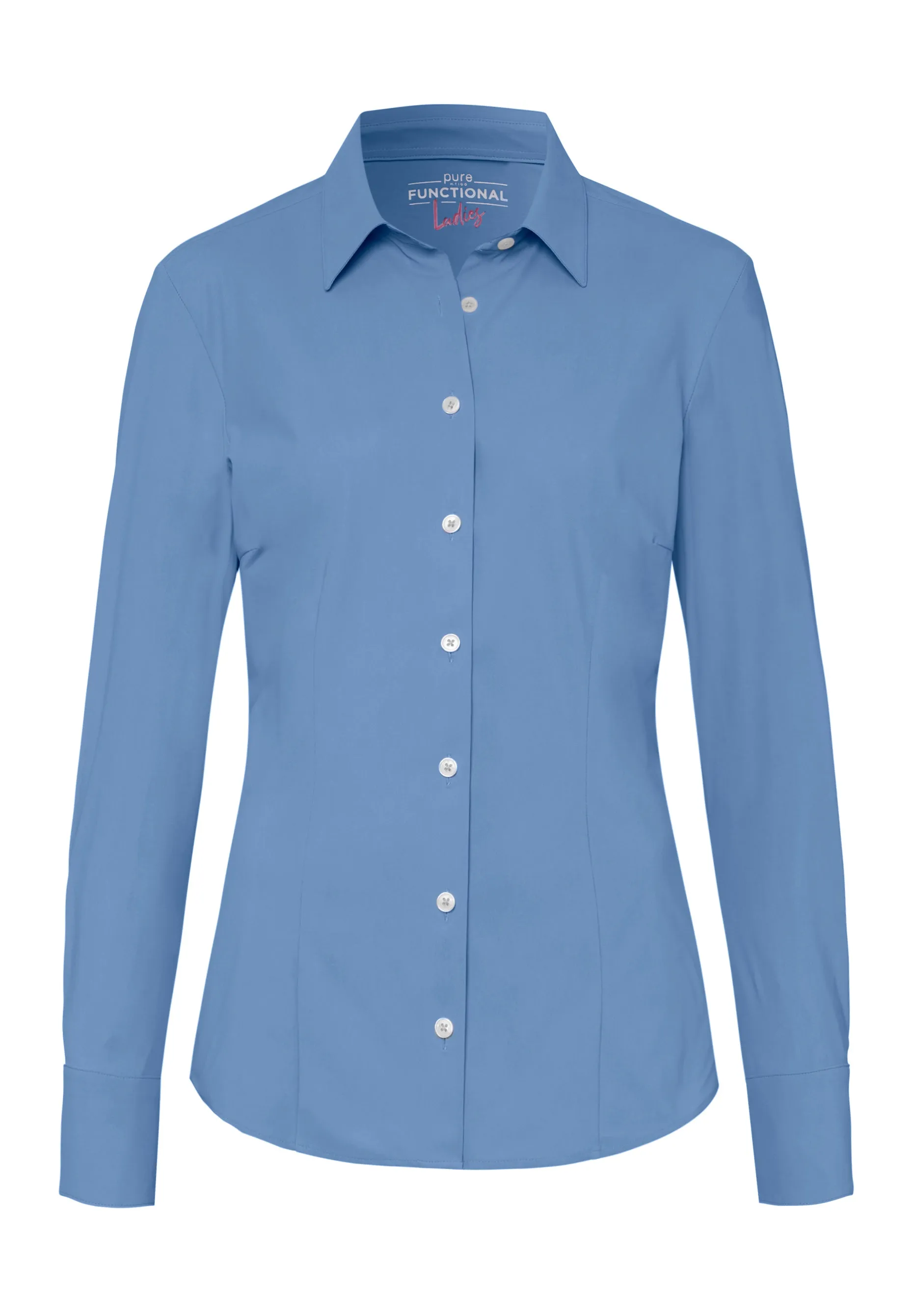 D91350-91910 - Functional Bluse Slim Fit - blau