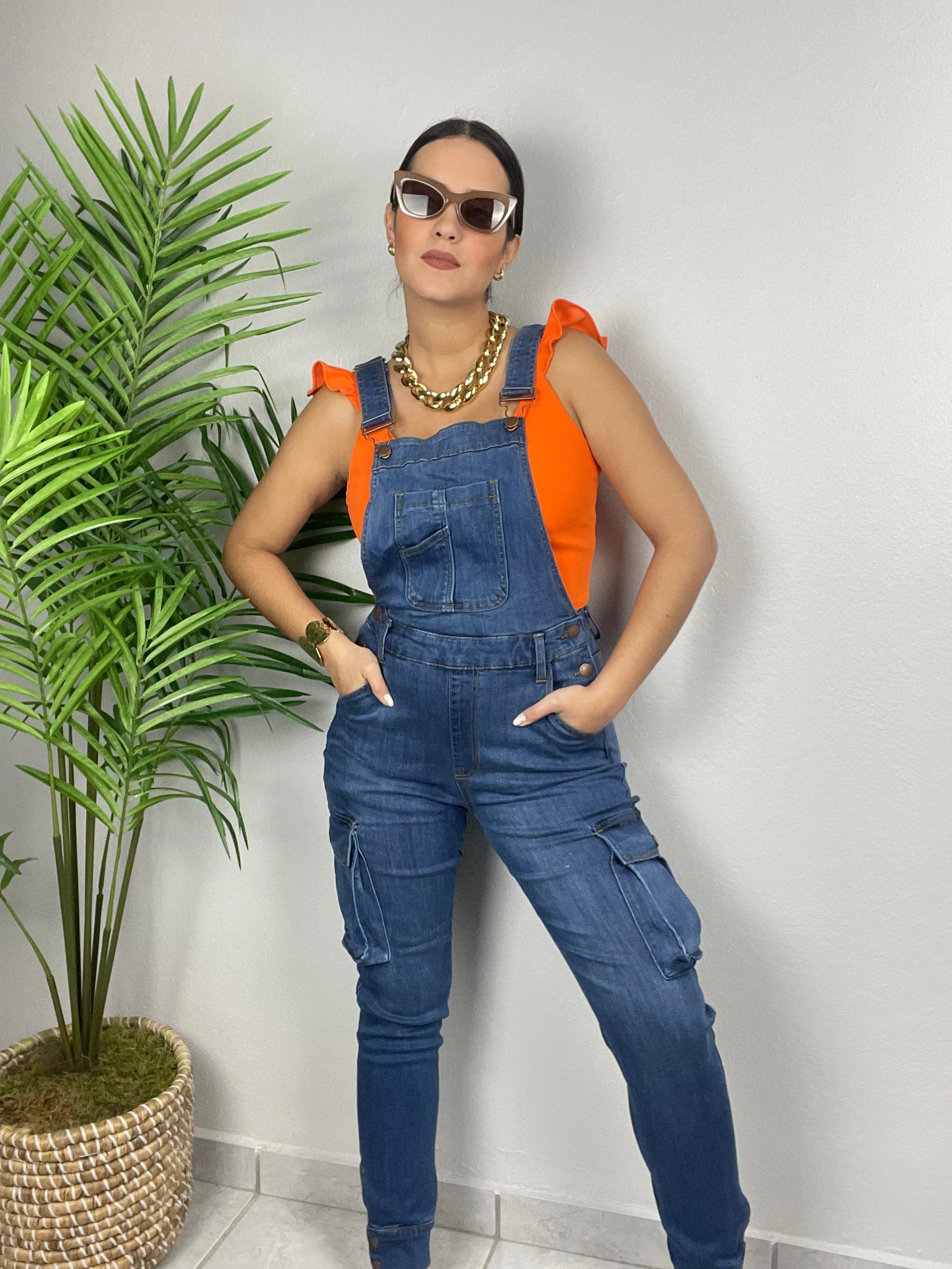 Dark Blue Denim Overall