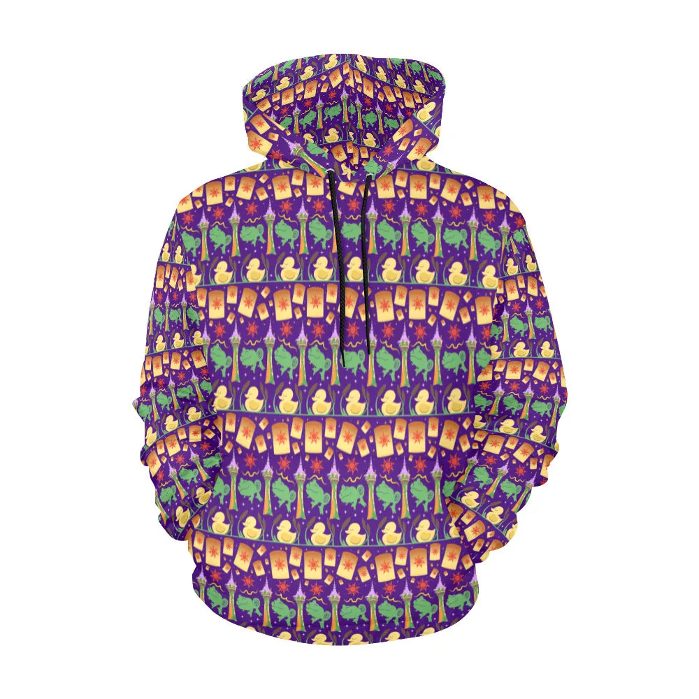 Disney Tangled Rapunzel Magical Hair Character Line Hoodie for Men