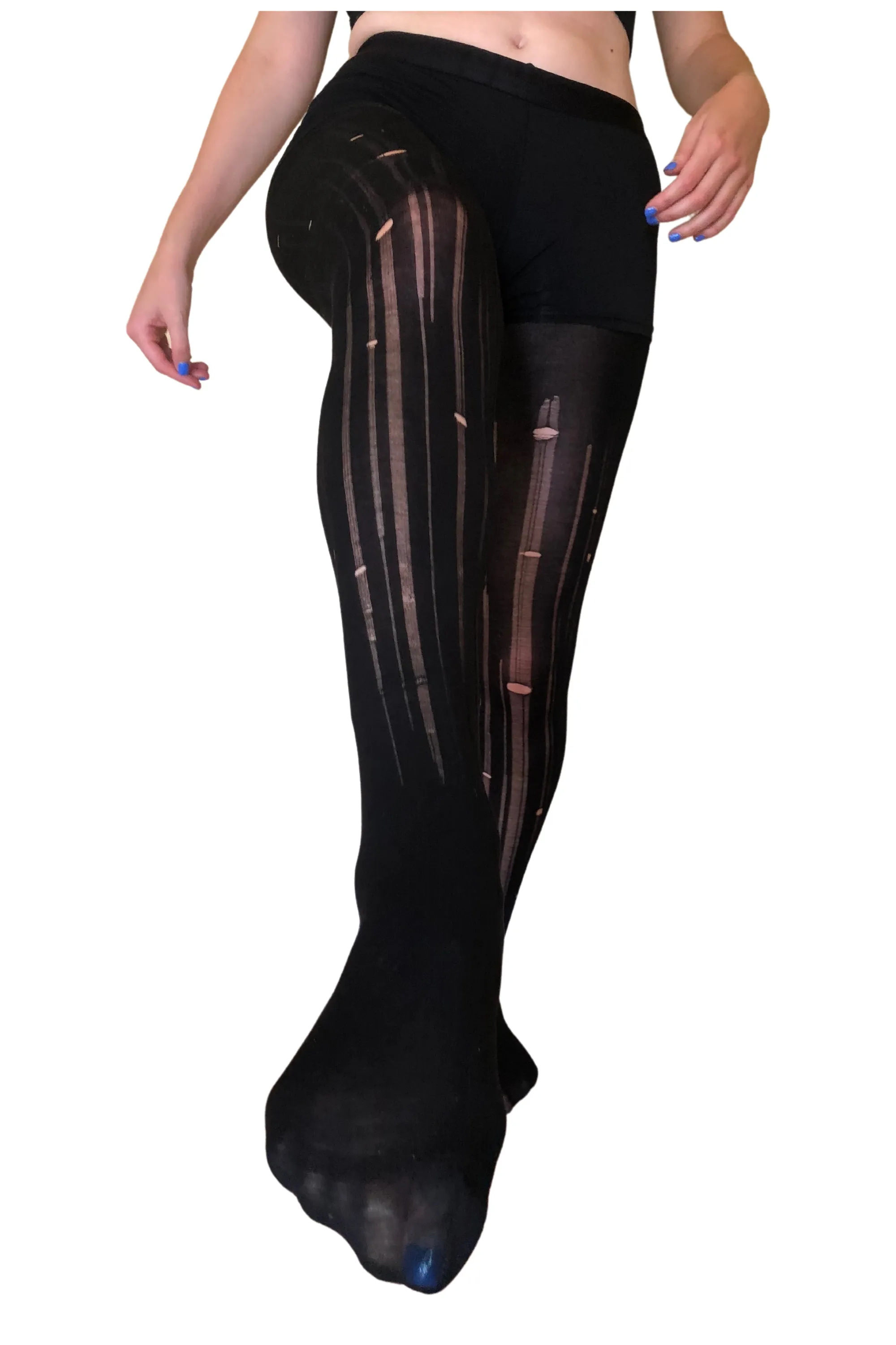 Distressed Tencel Eco-Tights