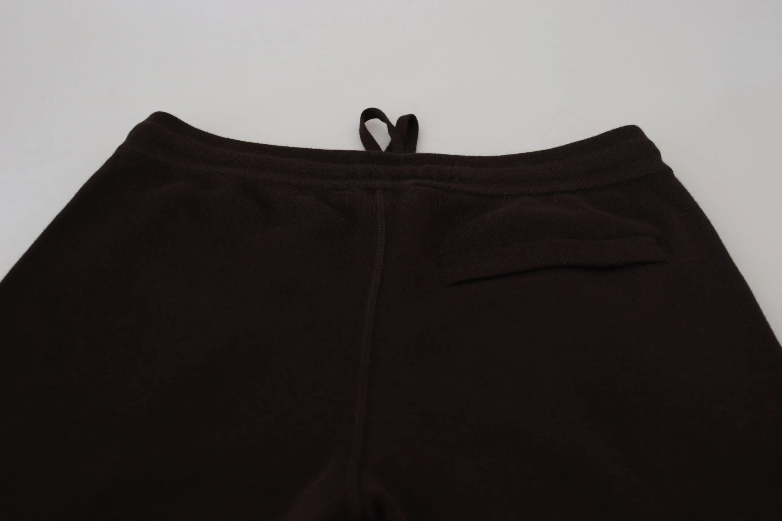 Dolce & Gabbana Brown Cashmere Trousers Bottoms Drawstring Pants