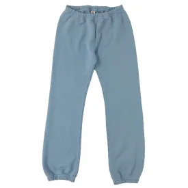 Drawstring Elastic Waist Fleece Womens Sweatpants - Simple Blue #4313