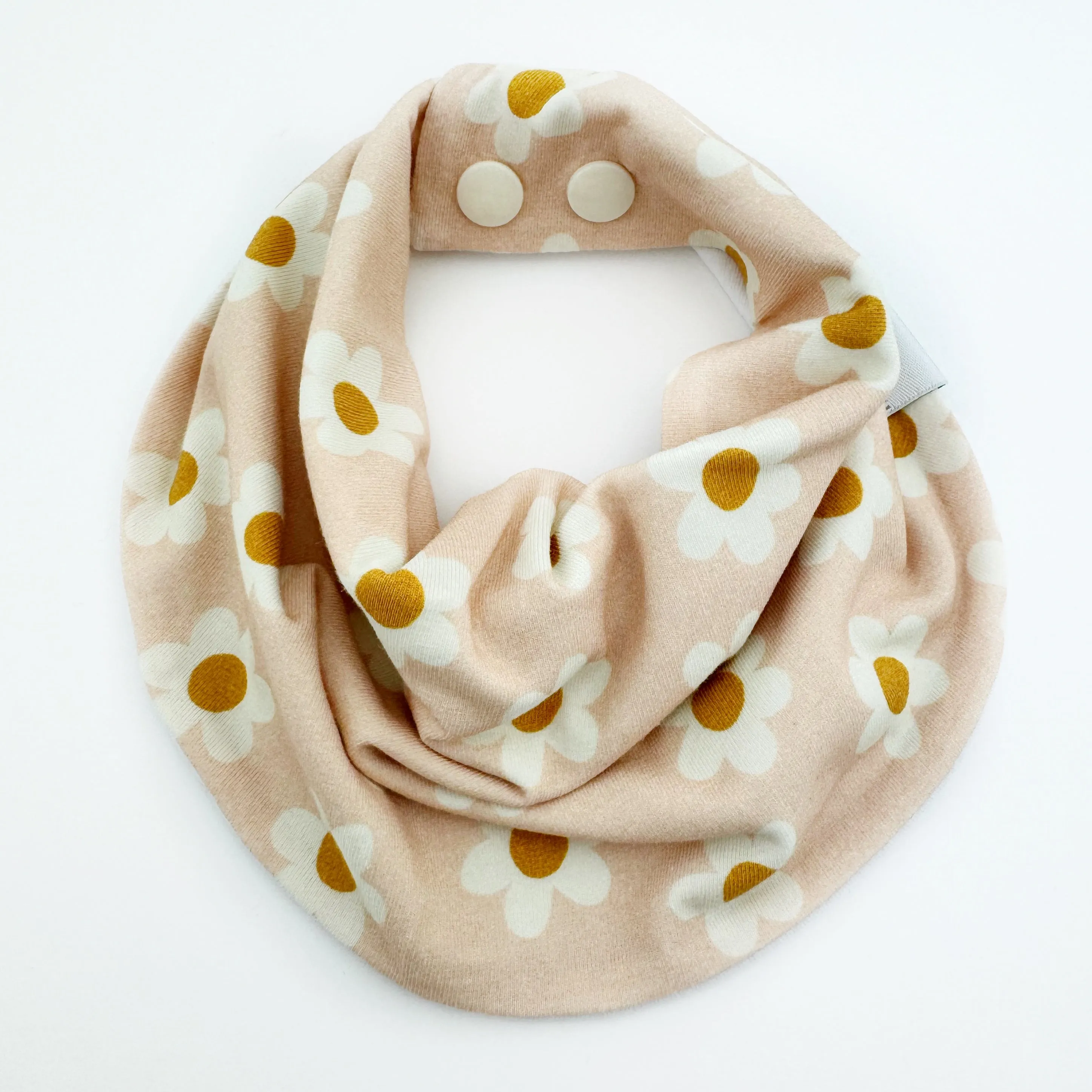 Drool Scarf - Daisies on Peach