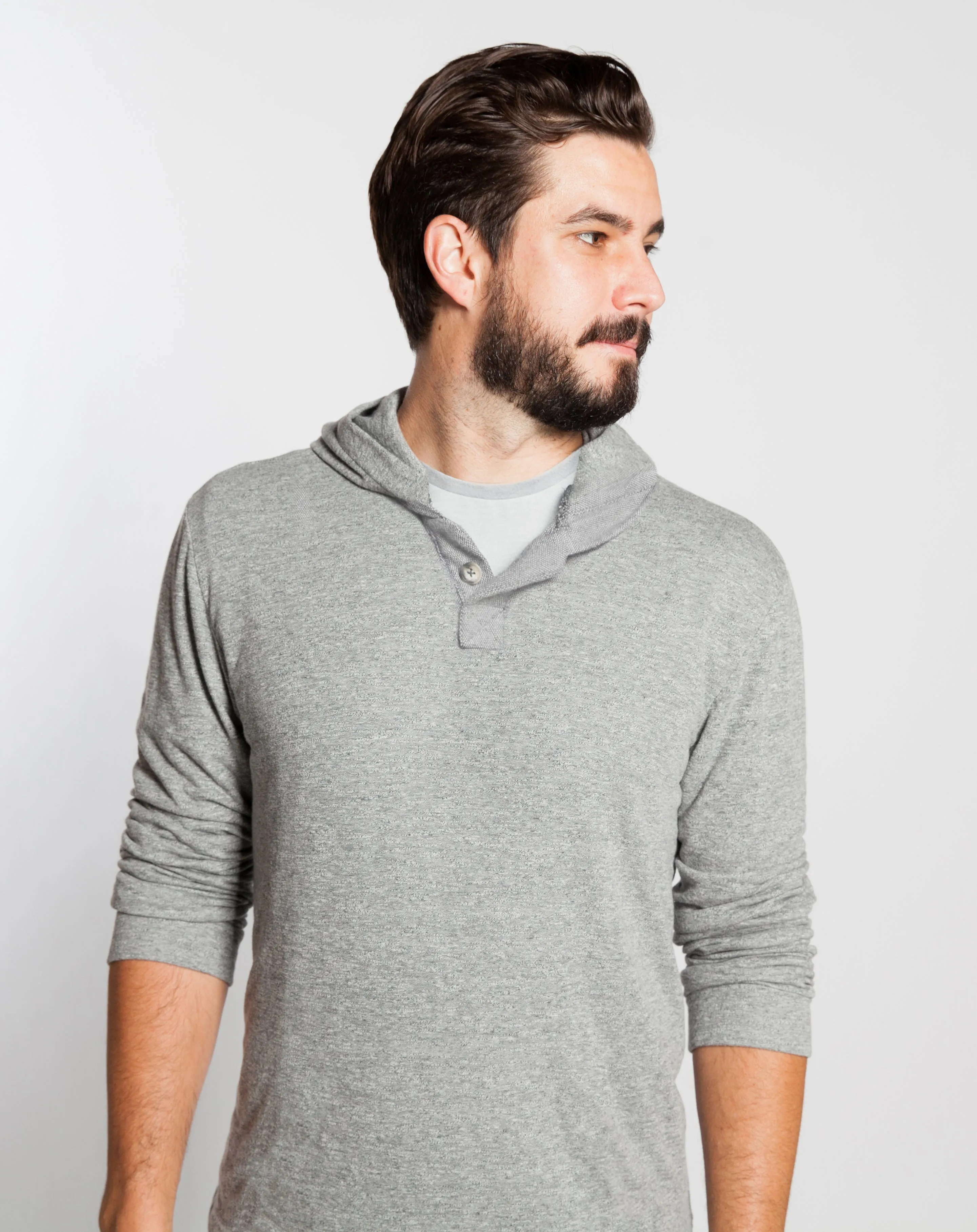 Duofold Hoodie Pullover - Heather Grey