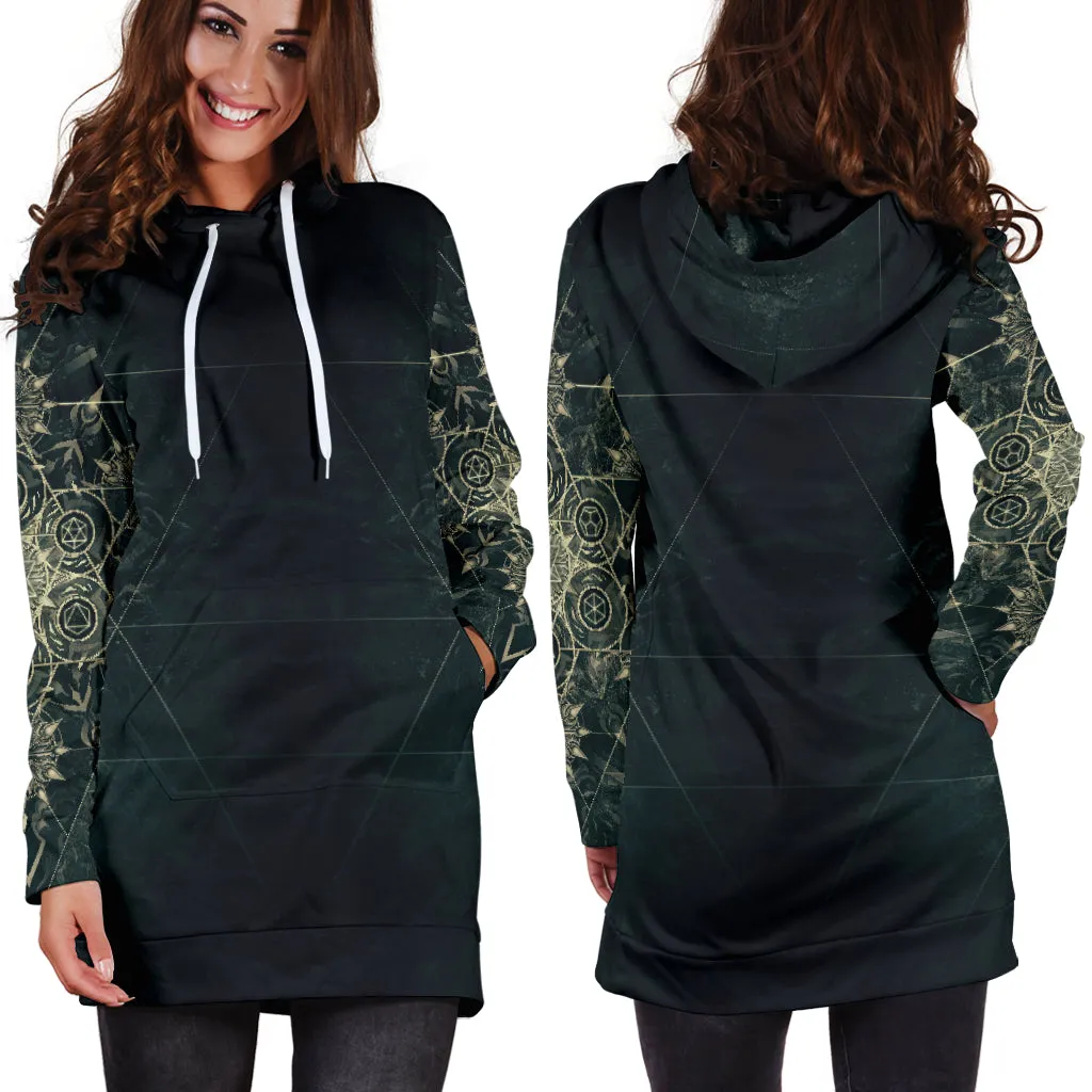 Elements of Sacred Geometry - Mystical | Hoodie Dress | Mandalazed