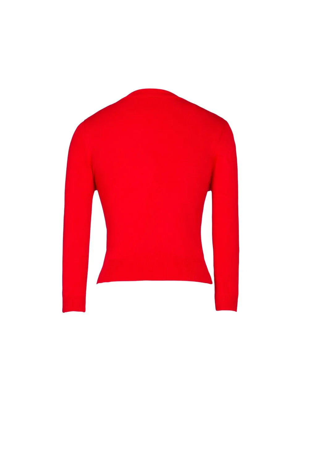 Final Sale - Vintage Sweater Girl Pullover in Red | Pinup Couture