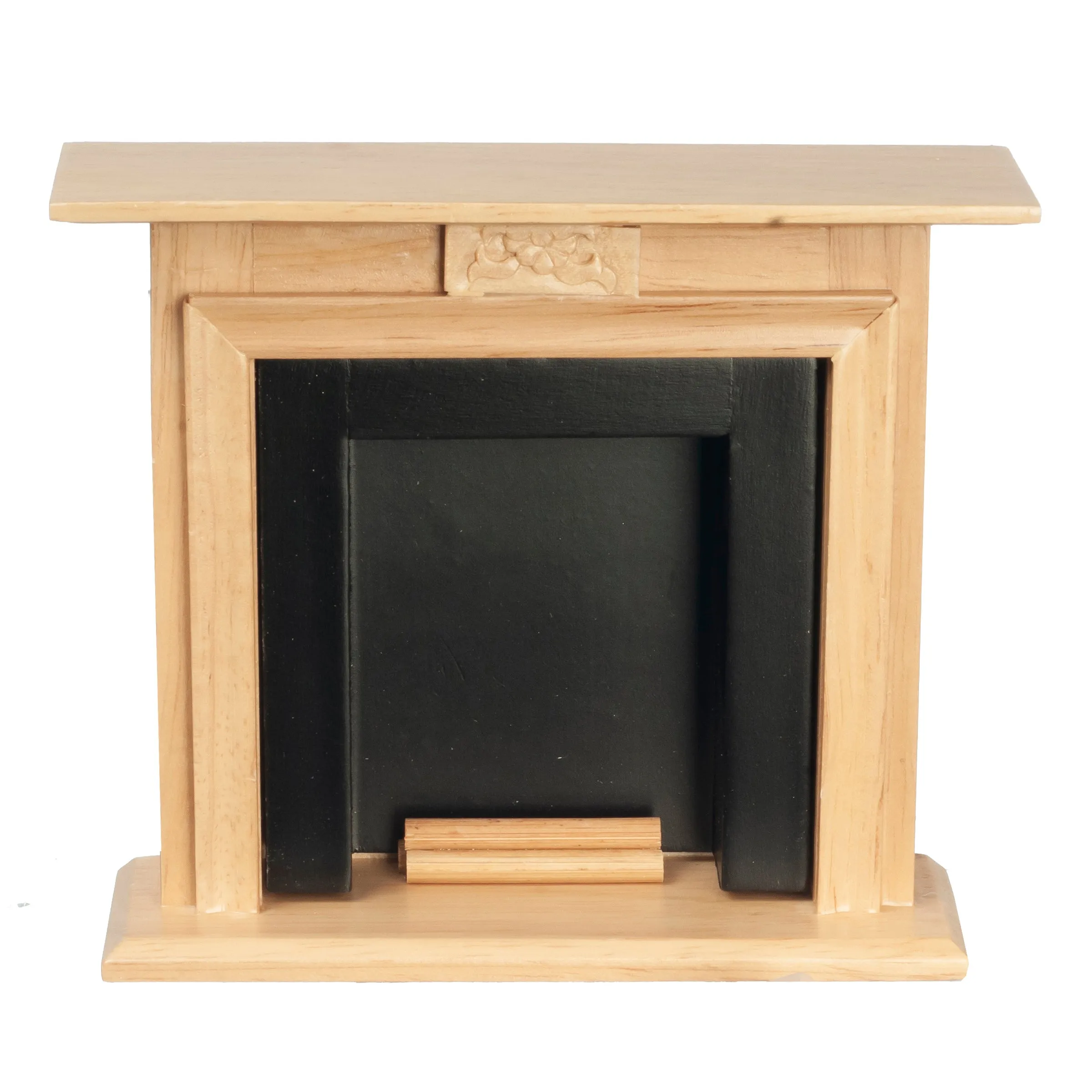 Fireplace, Light Oak with Black Surround ON SALE