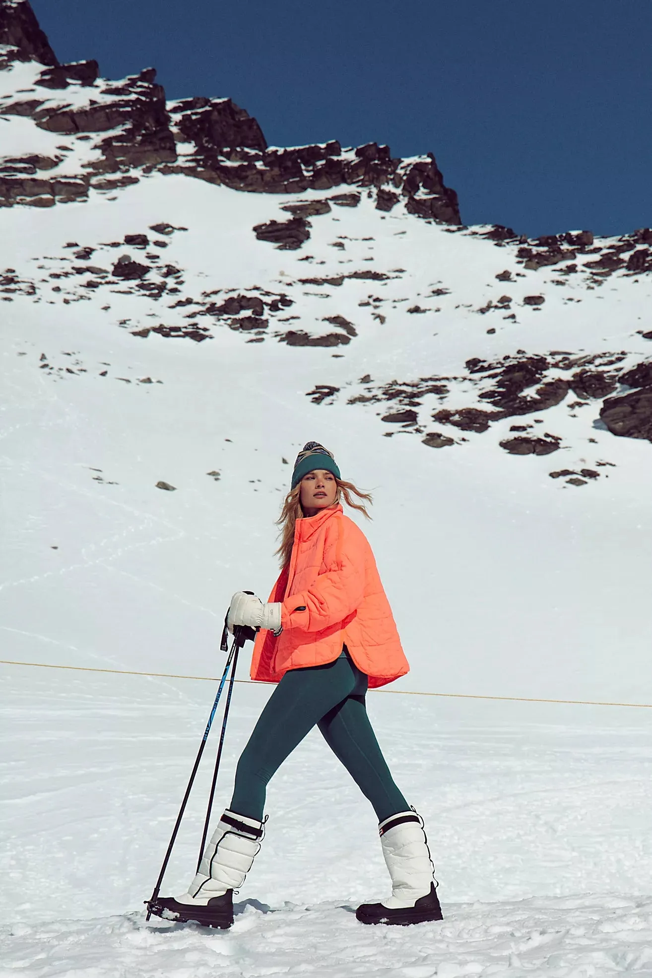 FREE PEOPLE Pippa packable puffer jacket-Neon Coral