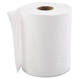 GEN Hardwound Roll Towels, 1-Ply, White, 8" X 600 Ft, 12 Rolls/Carton - GENHWTWHI