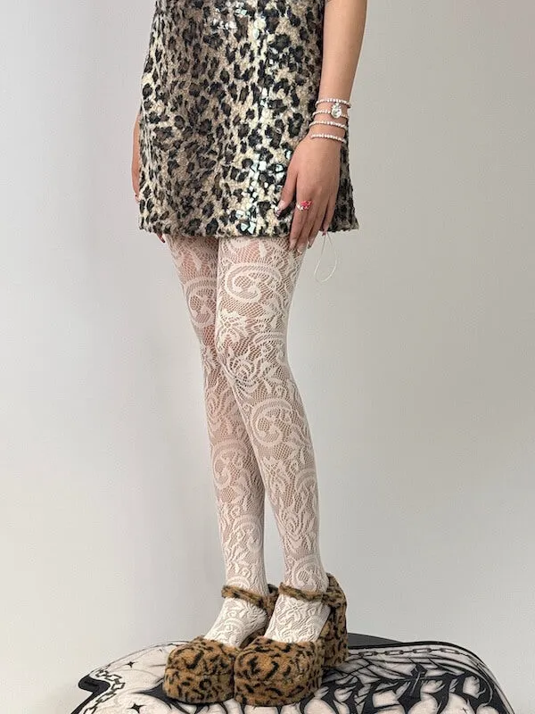 Gloria blossom lace tights