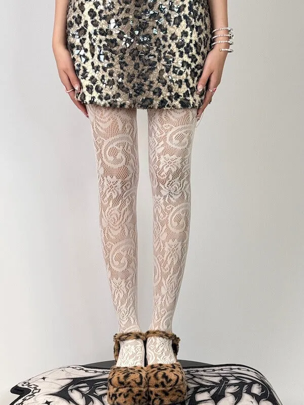 Gloria blossom lace tights