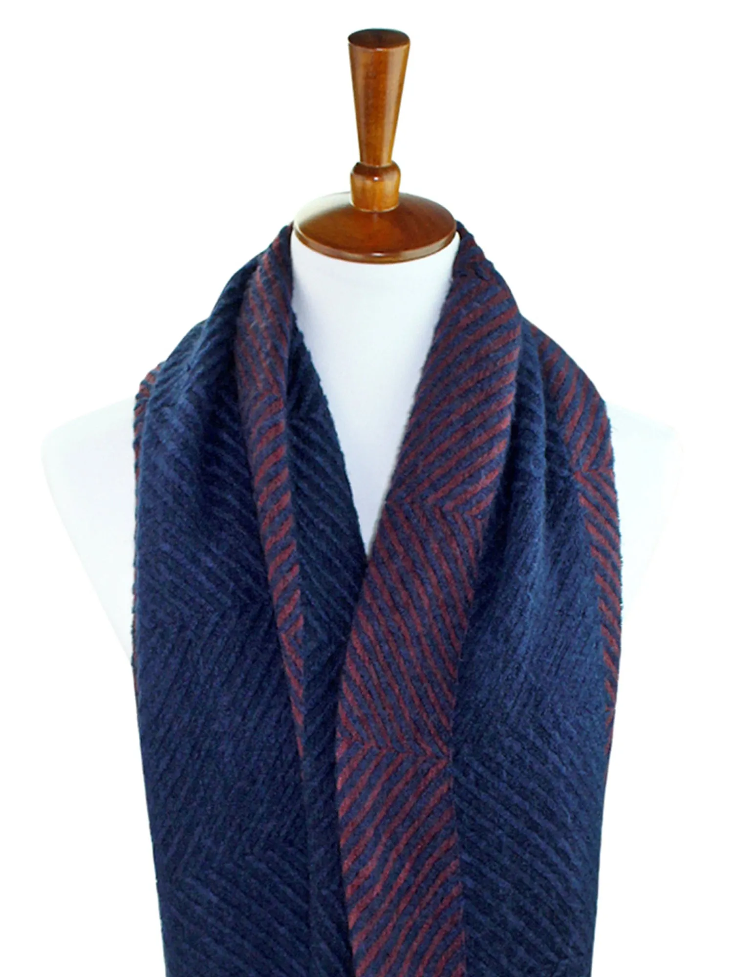 Herringbone Twill Winter Infinity Scarf