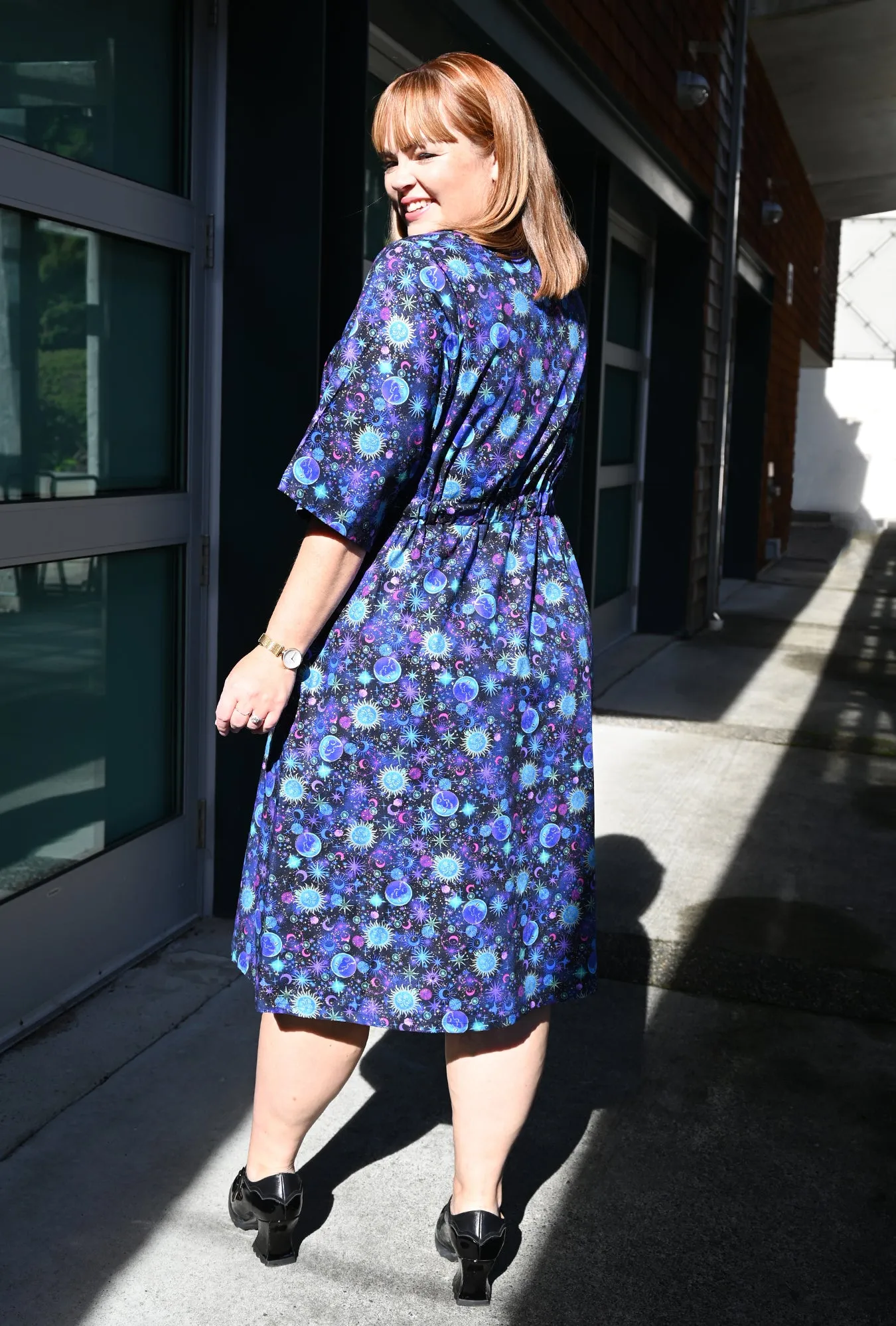 Joan Dress - Cosmos - Cotton print