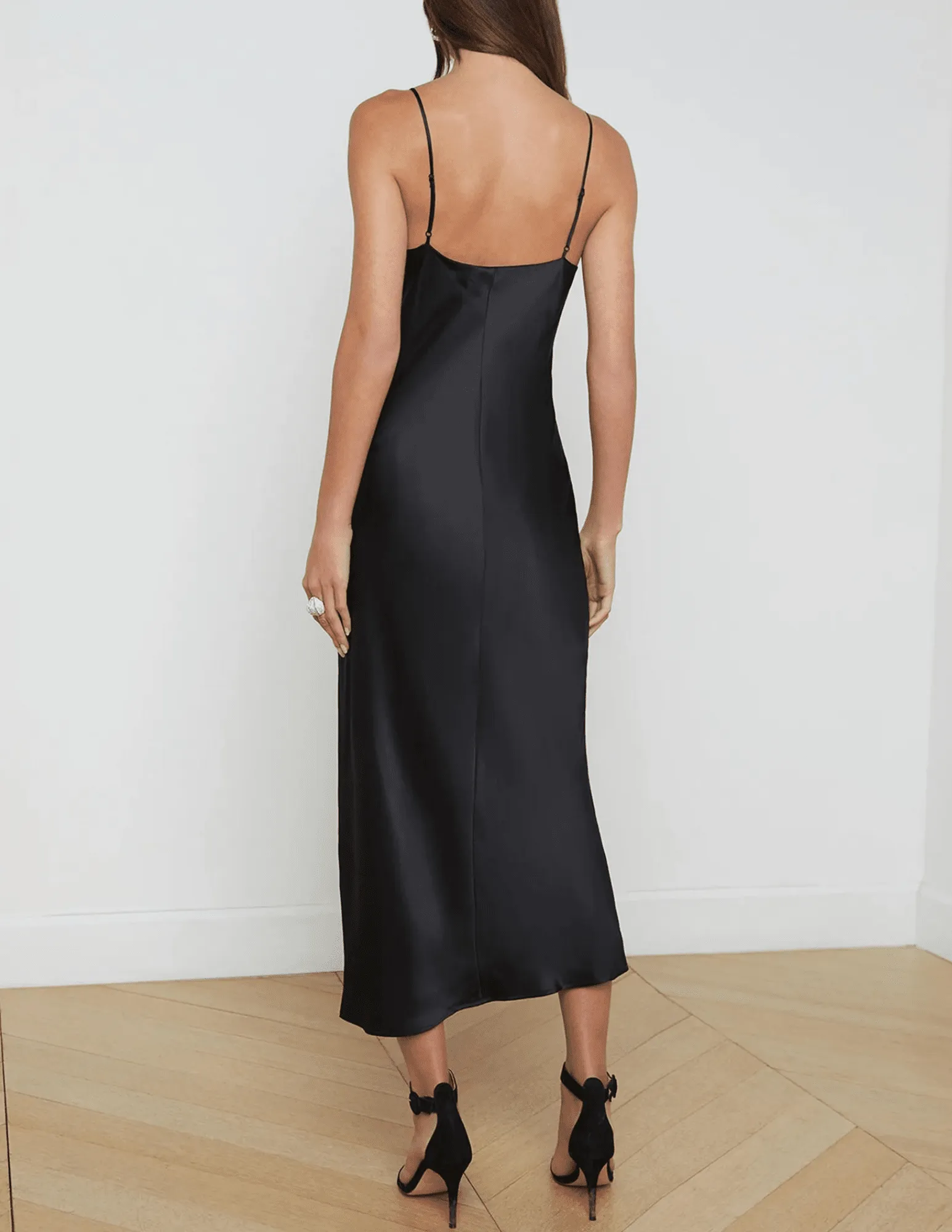 L'Agence Seridie Midi Slip Dress