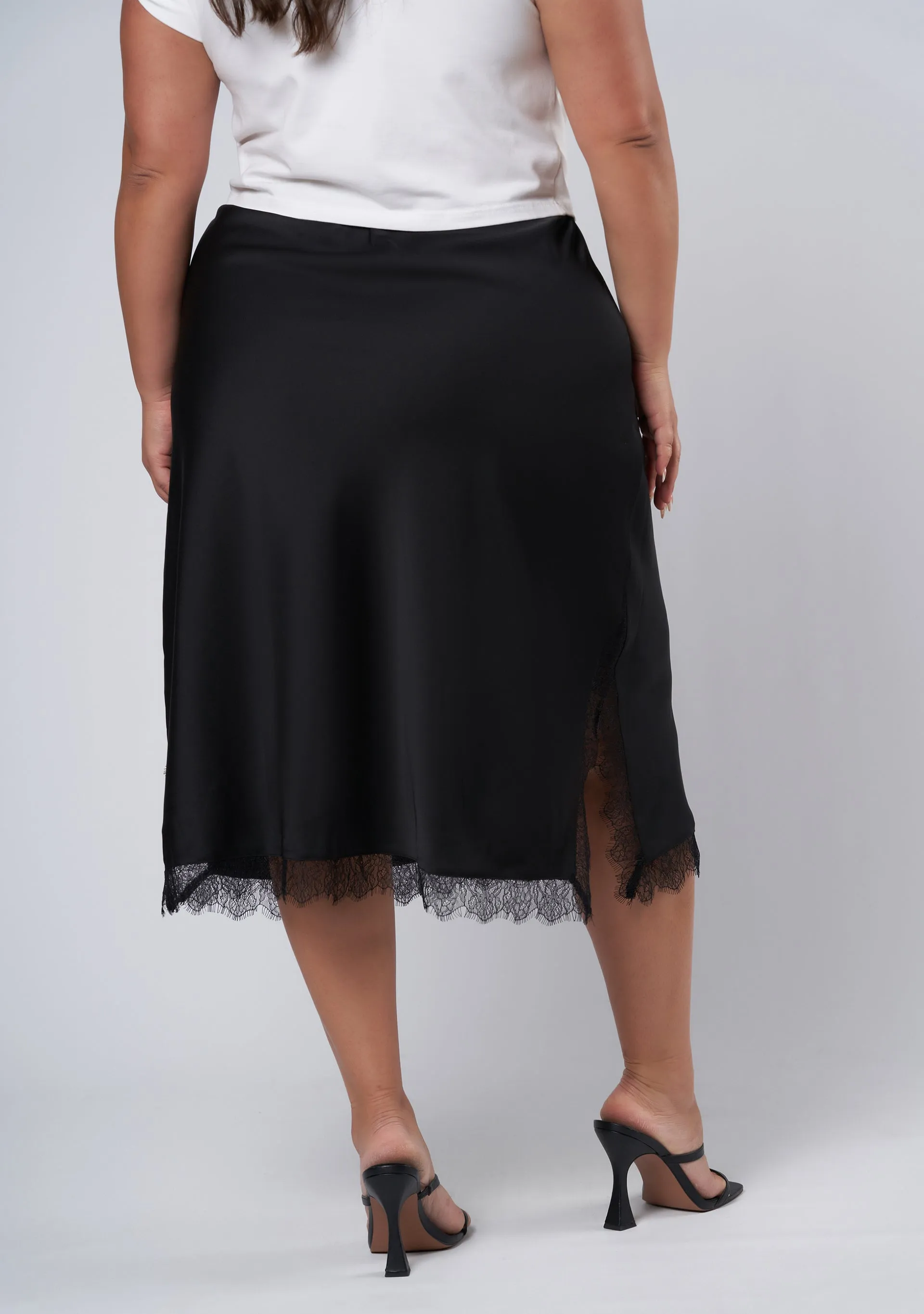 Last Nite Midi Slip Skirt