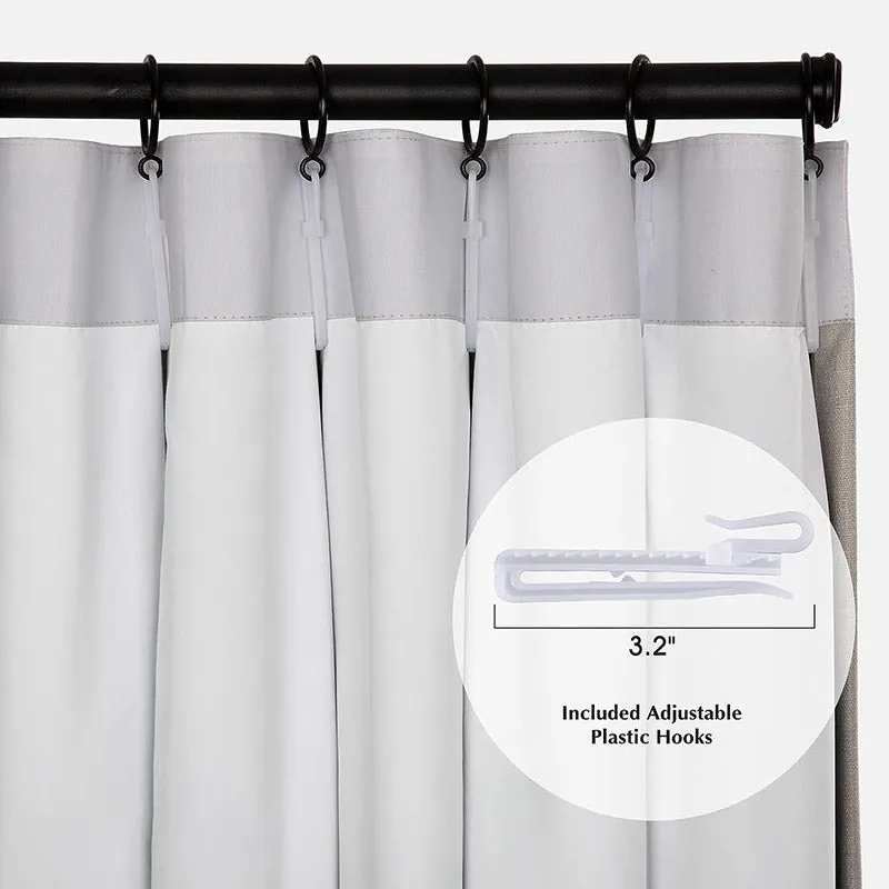 Lille Blackout Linen Curtains Natural Modern Custom Drapes Beige White | Pleated