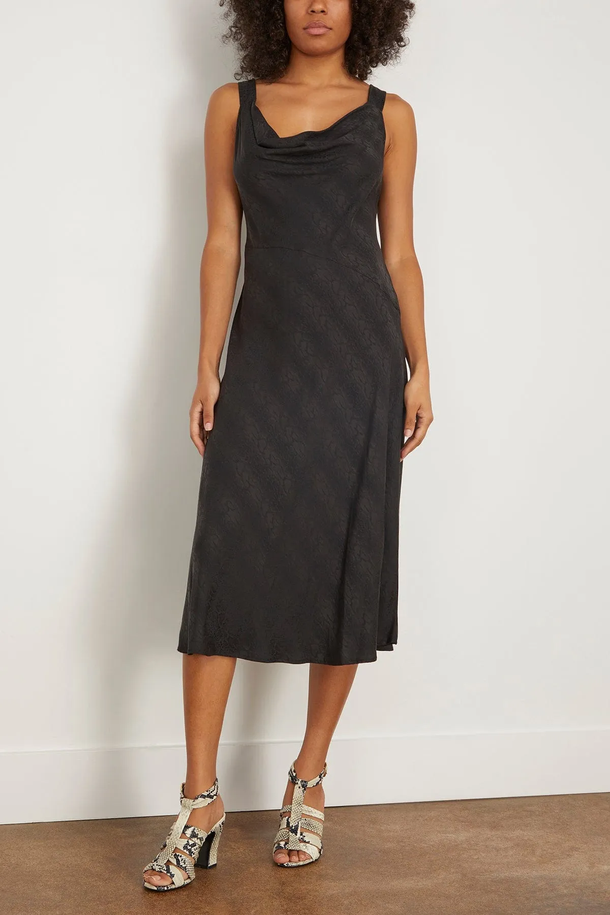 Linda Midi Dress in Black