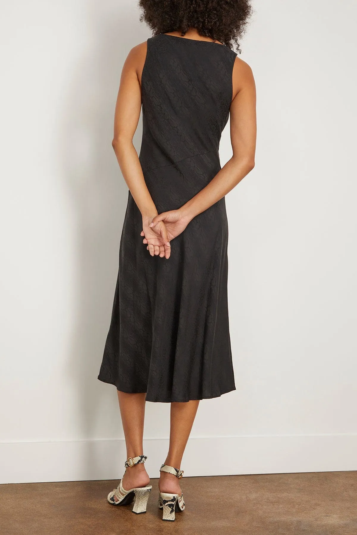 Linda Midi Dress in Black