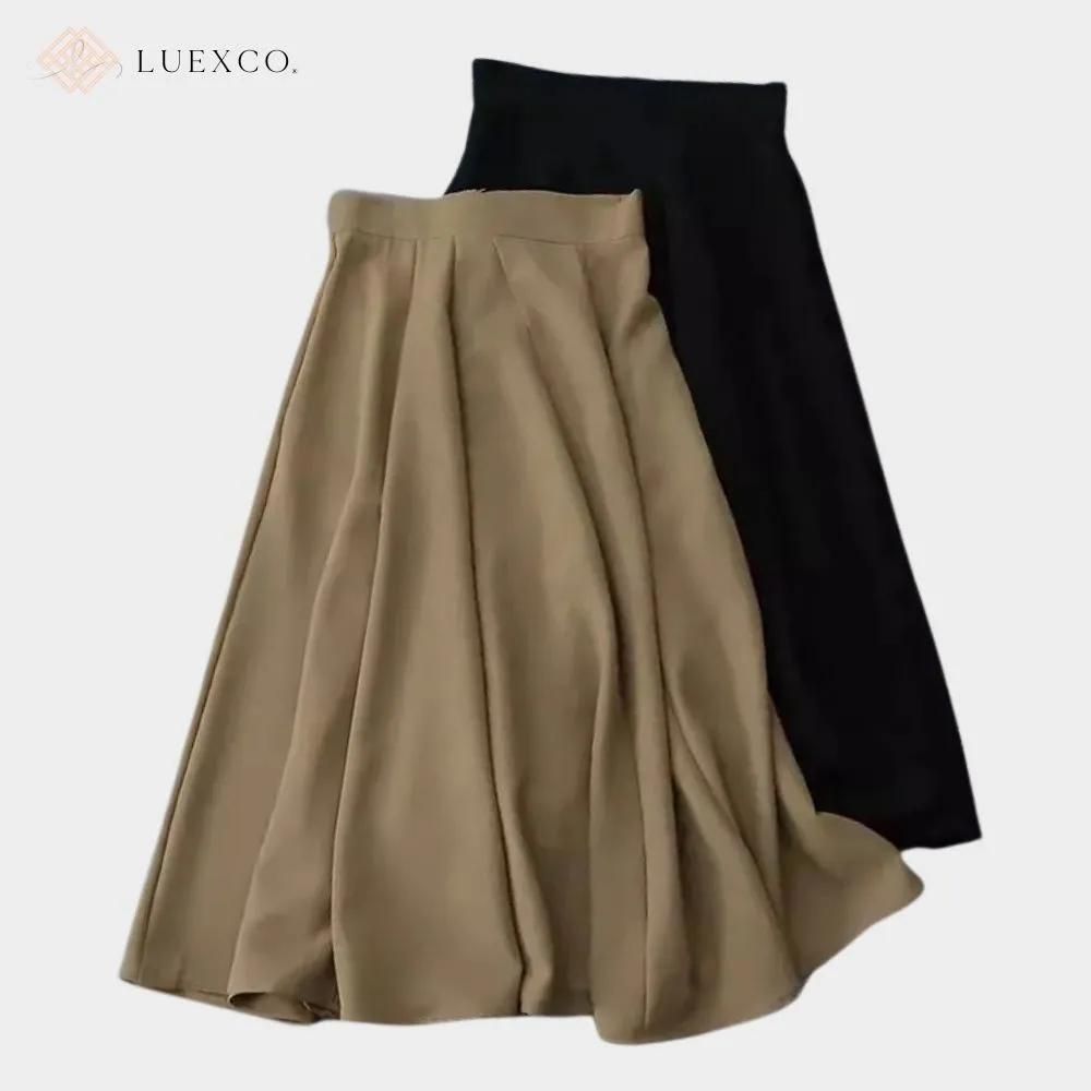 Luexco Mid-length High Waist Skirt Irregular