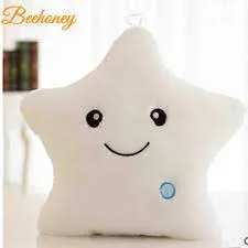 Luminous Star Pillow LED Plush Night Light Toy for Kids