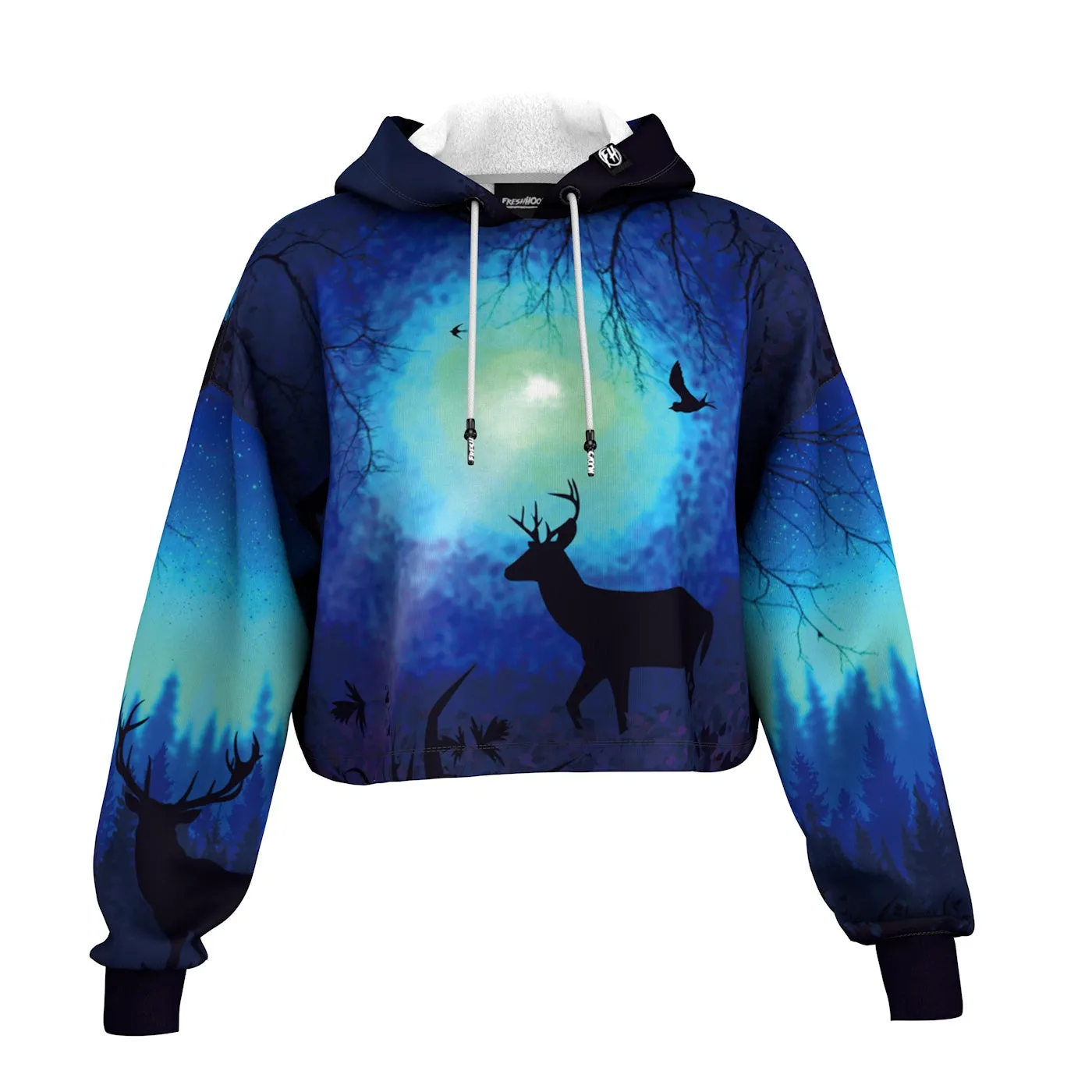 Lunar Glow Cropped Hoodie