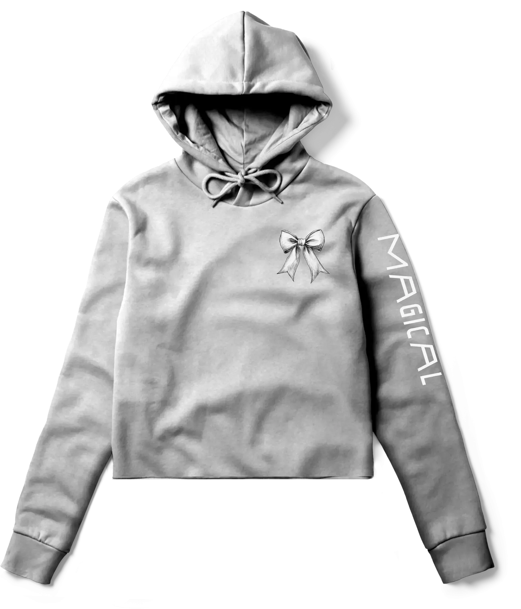 Magical Bow Hoodie – A Touch of Silver Elegance